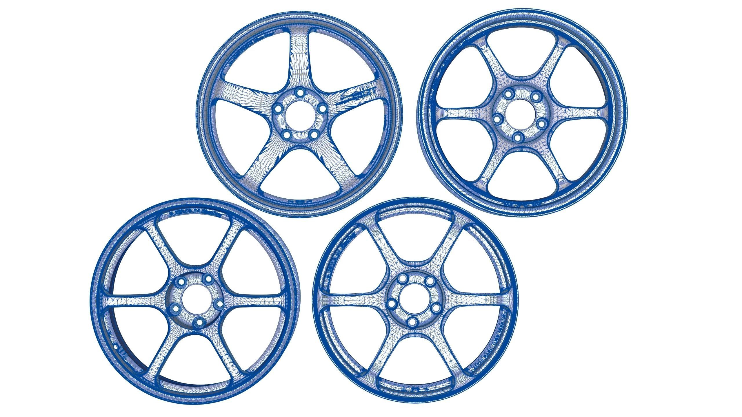 Yokohama Advan Wheels Package 3D Model Collection