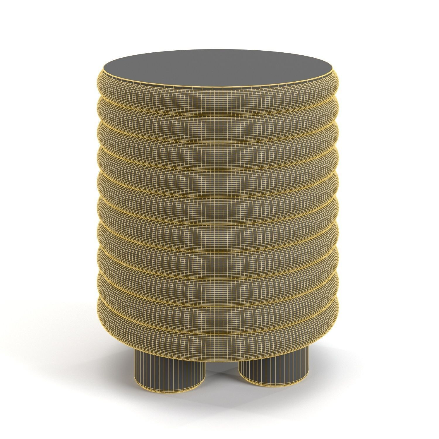 Giobagnara Scala Leather Stool Round PBR 3D model_5