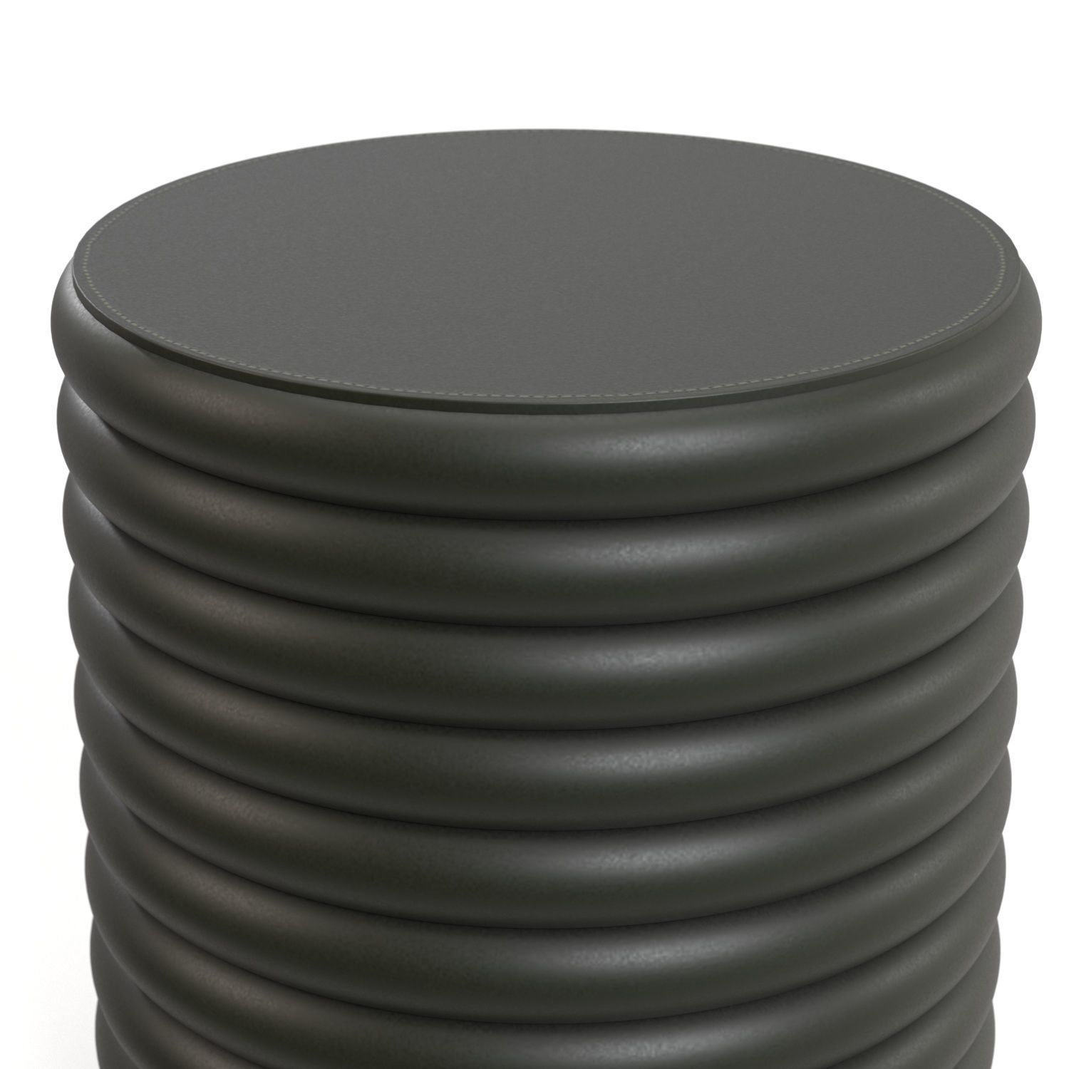 Giobagnara Scala Leather Stool Round PBR 3D model_3