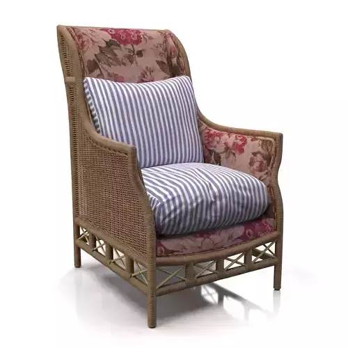 Gusto Canasta Wingback Blue Stripe PBR