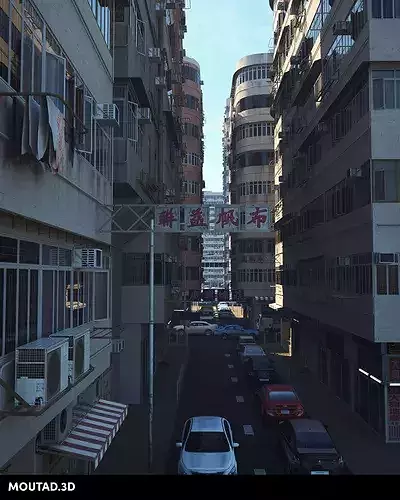 Hong Kong - World Builder 3D model 7