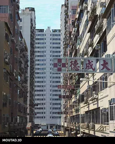 Hong Kong - World Builder 3D model 6