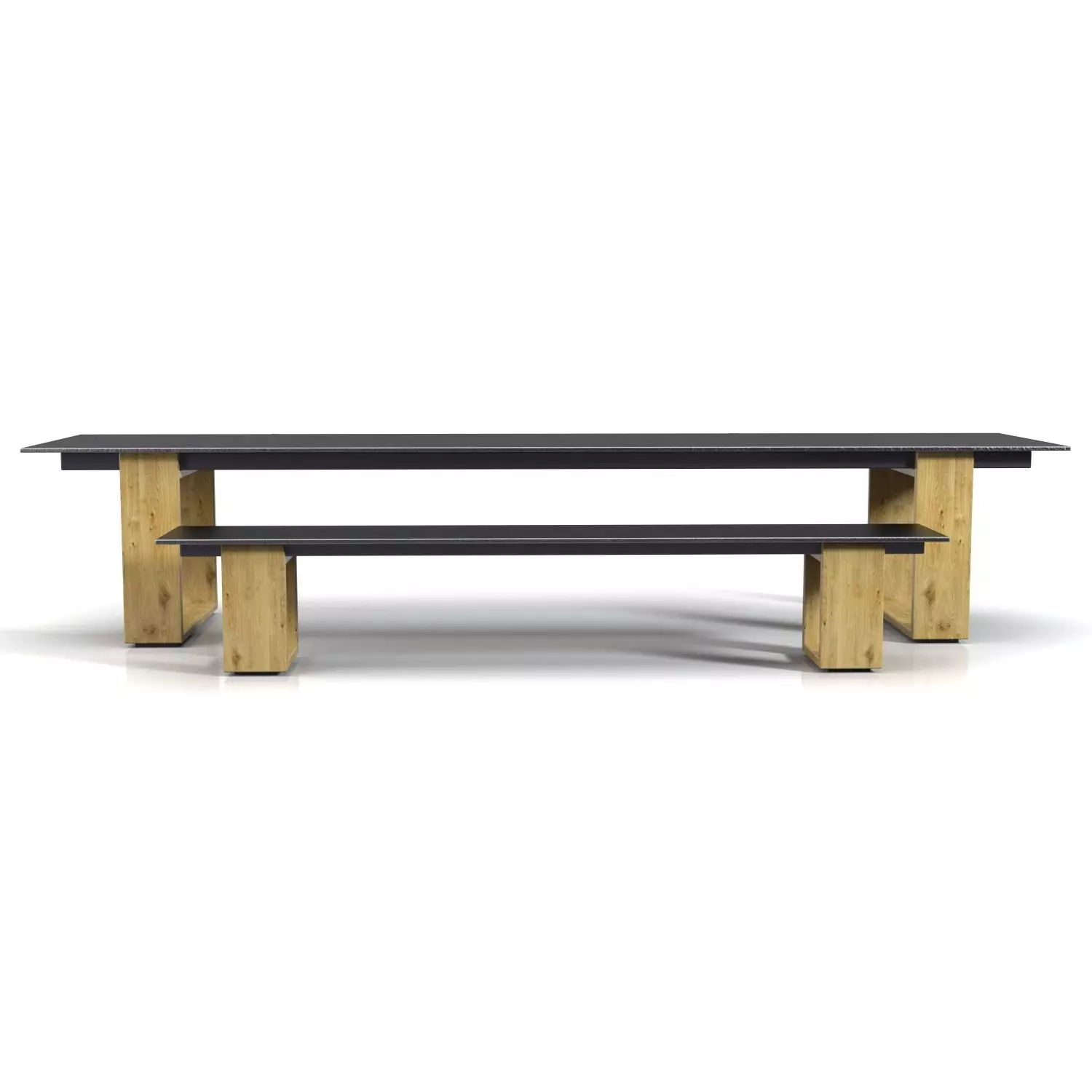 Mamagreen Aiko DINING Table WITH Bench 3D model_0