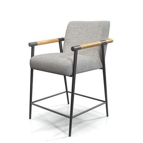 Rowen Counter Stool In Raven 3D model