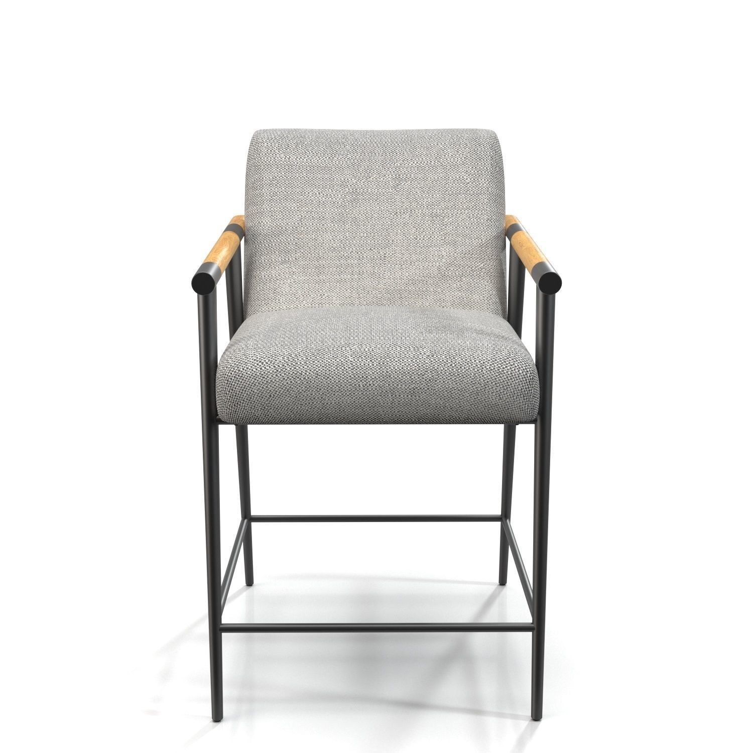 Rowen Counter Stool In Raven 3D model_2