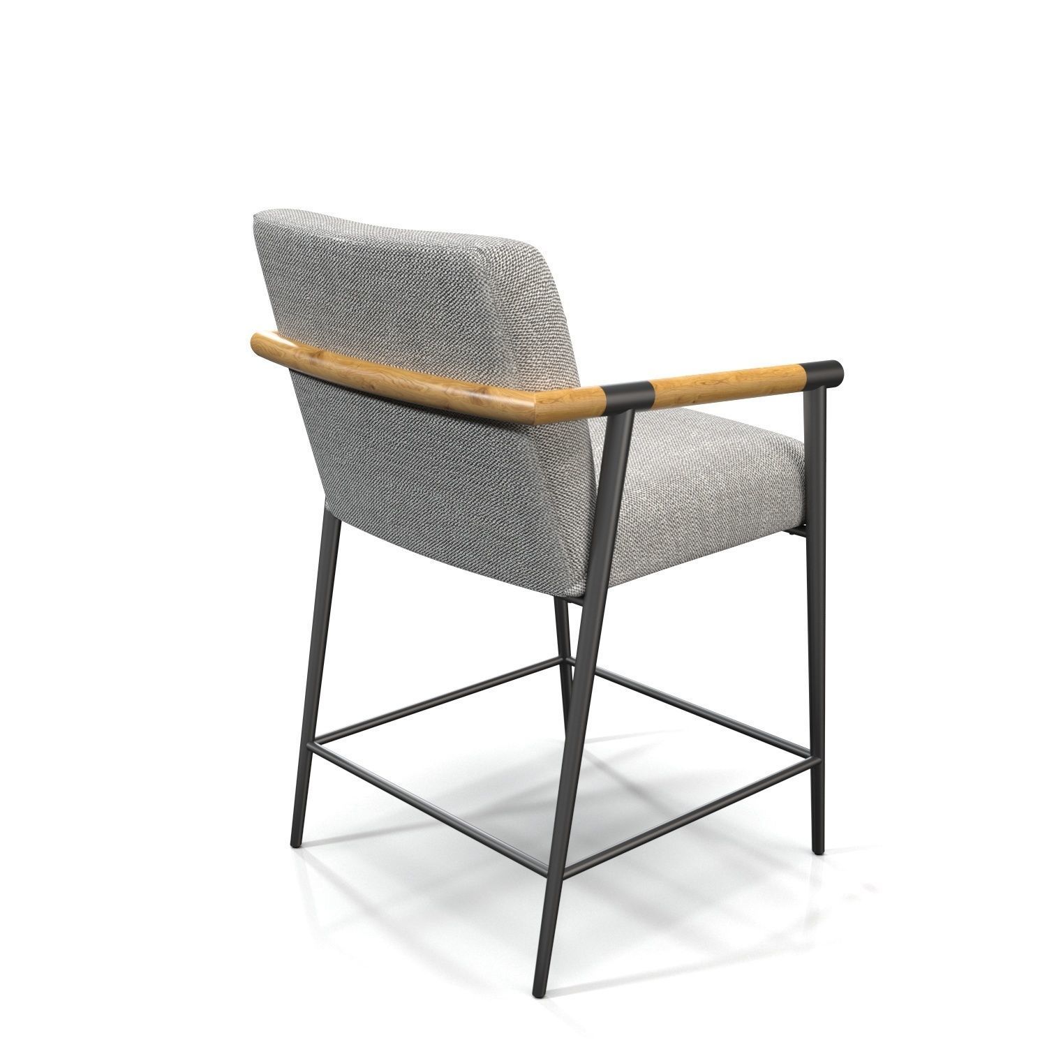 Rowen Counter Stool In Raven 3D model_4