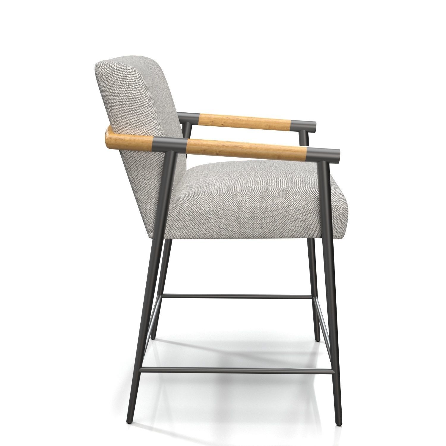 Rowen Counter Stool In Raven 3D model_1