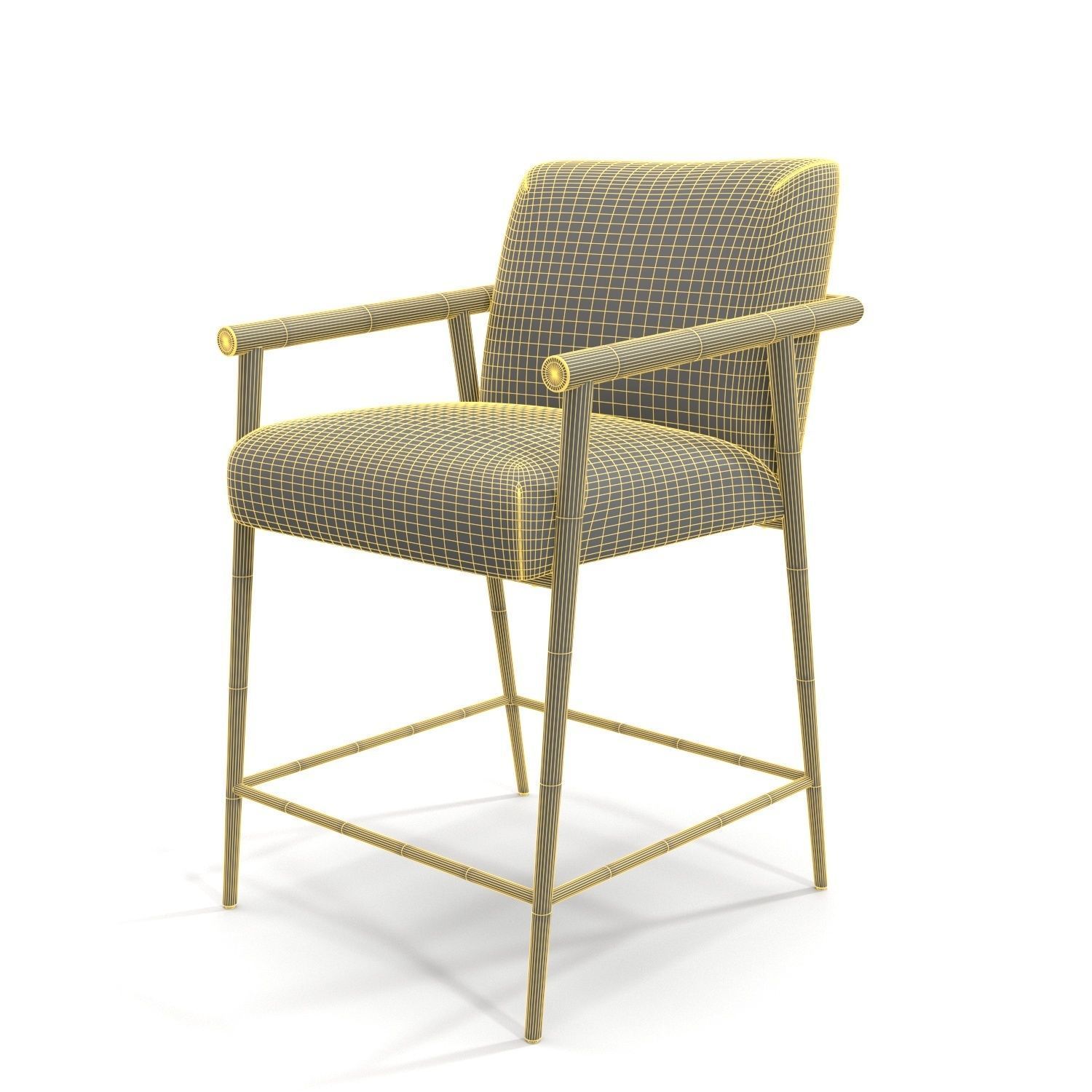 Rowen Counter Stool In Raven 3D model_5