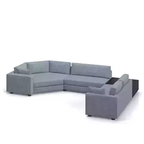 Sofa Seccional Derecho Rosen Carte Cuerpos Denim 3D model