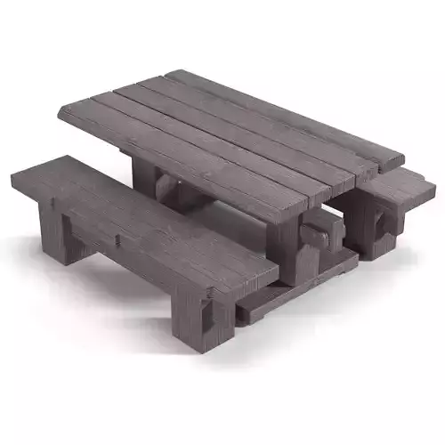 Solid Wood Garden Dining Table With Bench