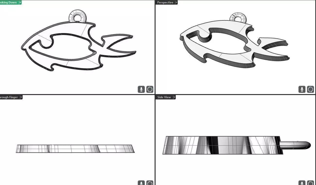 Fish Pendant 3D print model_0