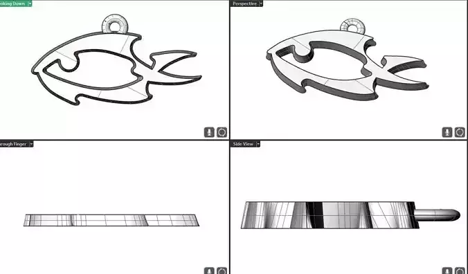 Fish Pendant 3D print model