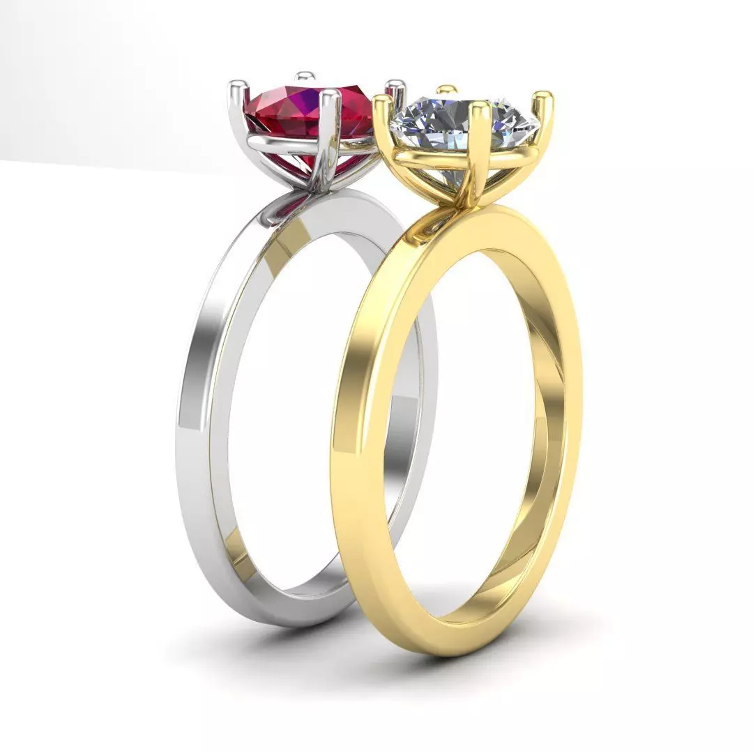 Anillo Solitario - Ring Solitary 3dm Low-poly 3D model