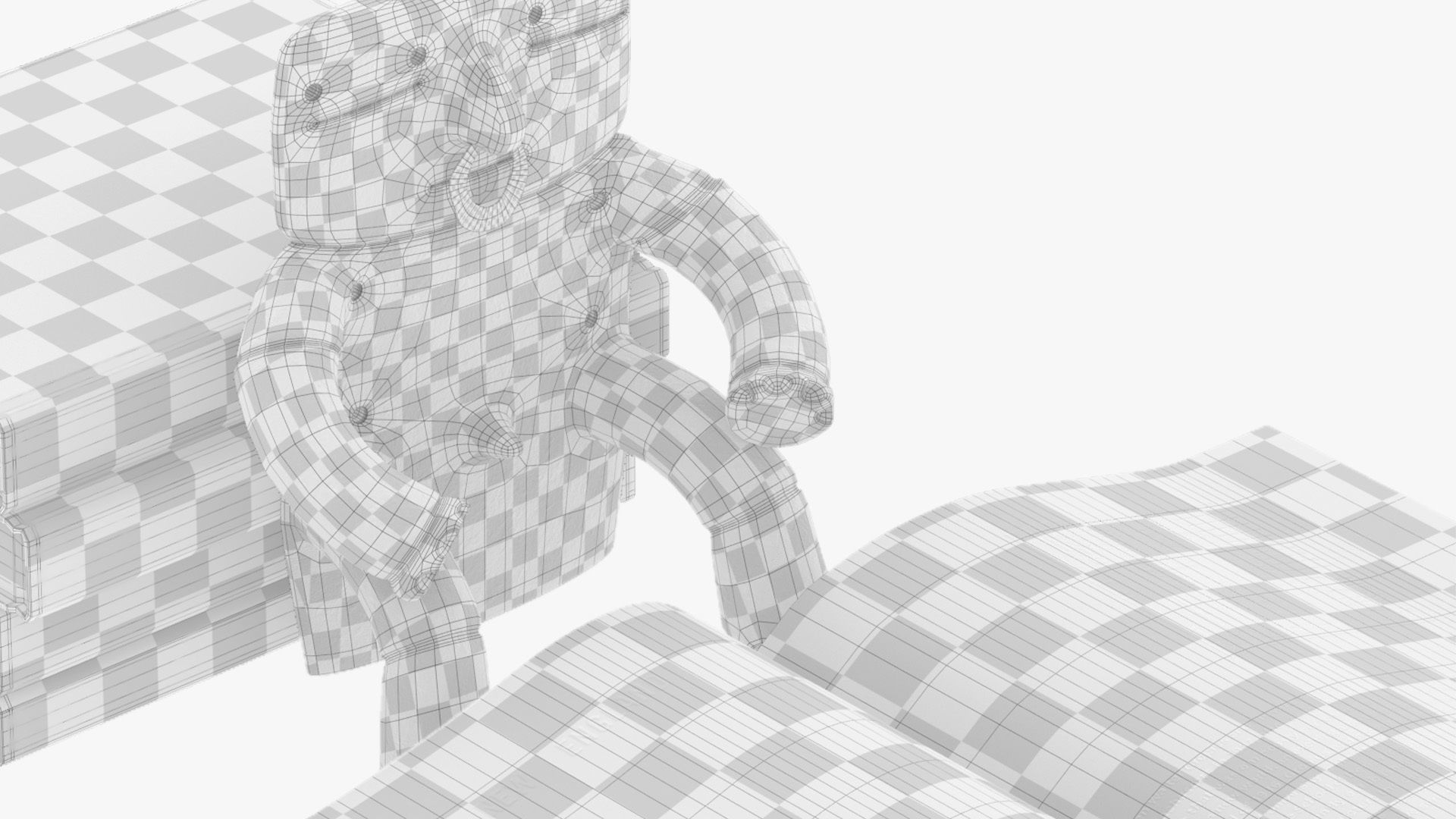 Decorative set with a Japanese mini-garden 3D model_6