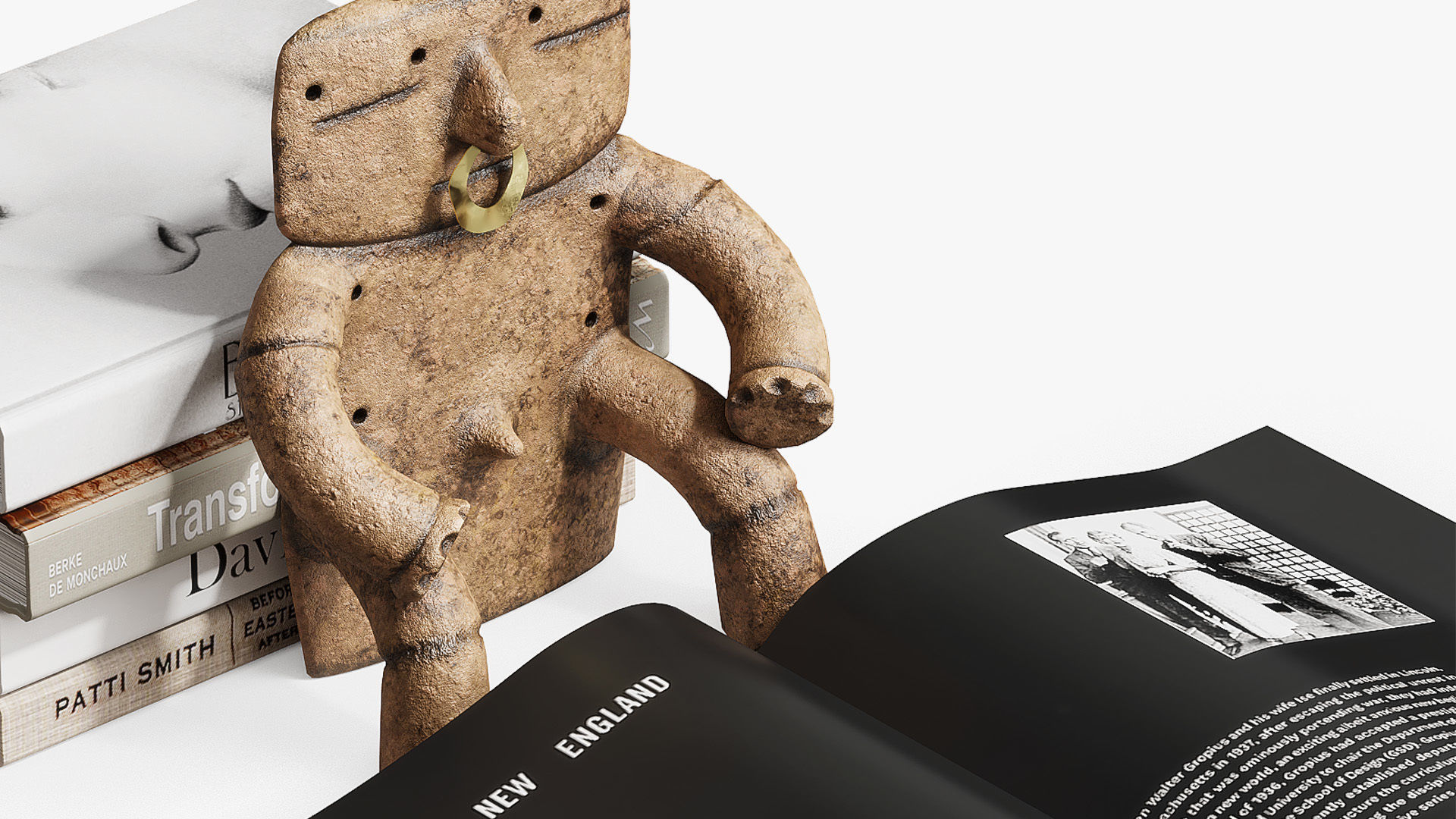 Decorative set with a Japanese mini-garden 3D model_3