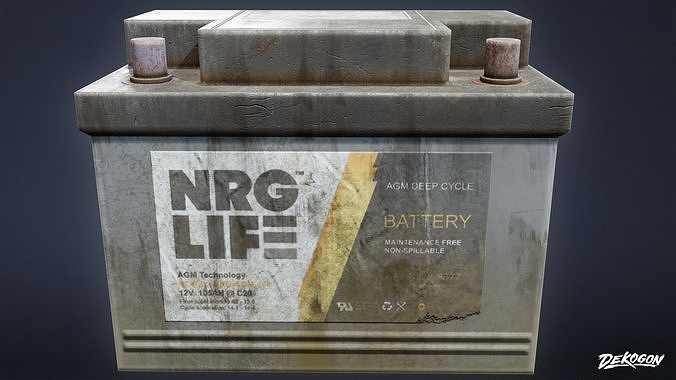 SAFE HOUSE - Car Battery 01 - LOW POLY Low-poly 3D model 3