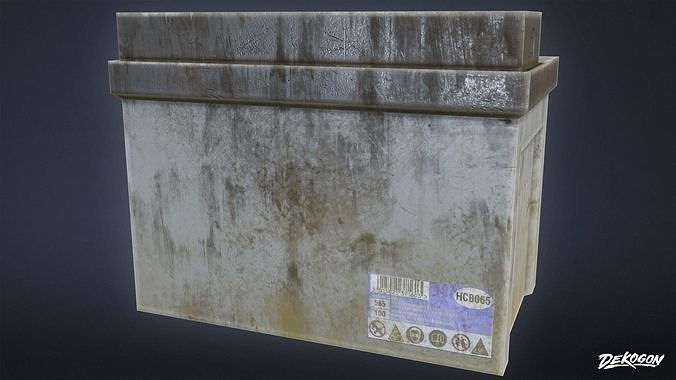 SAFE HOUSE - Car Battery 01 - LOW POLY Low-poly 3D model 5