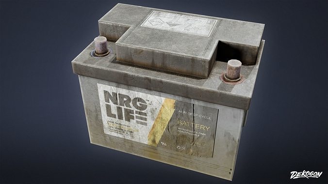 SAFE HOUSE - Car Battery 01 - LOW POLY Low-poly 3D model 6
