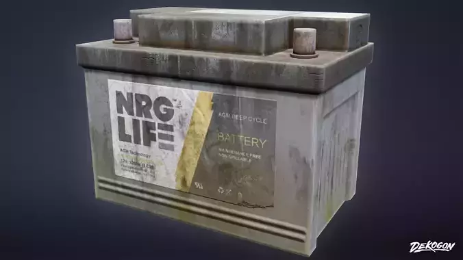 SAFE HOUSE - Car Battery 01 - LOW POLY Low-poly 3D model