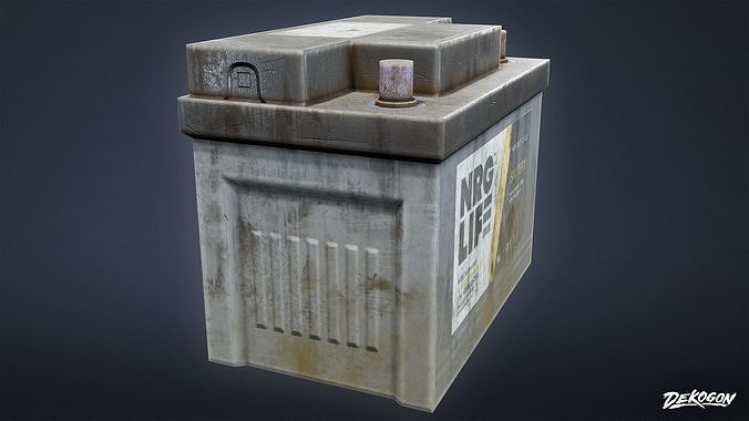 SAFE HOUSE - Car Battery 01 - LOW POLY Low-poly 3D model 4