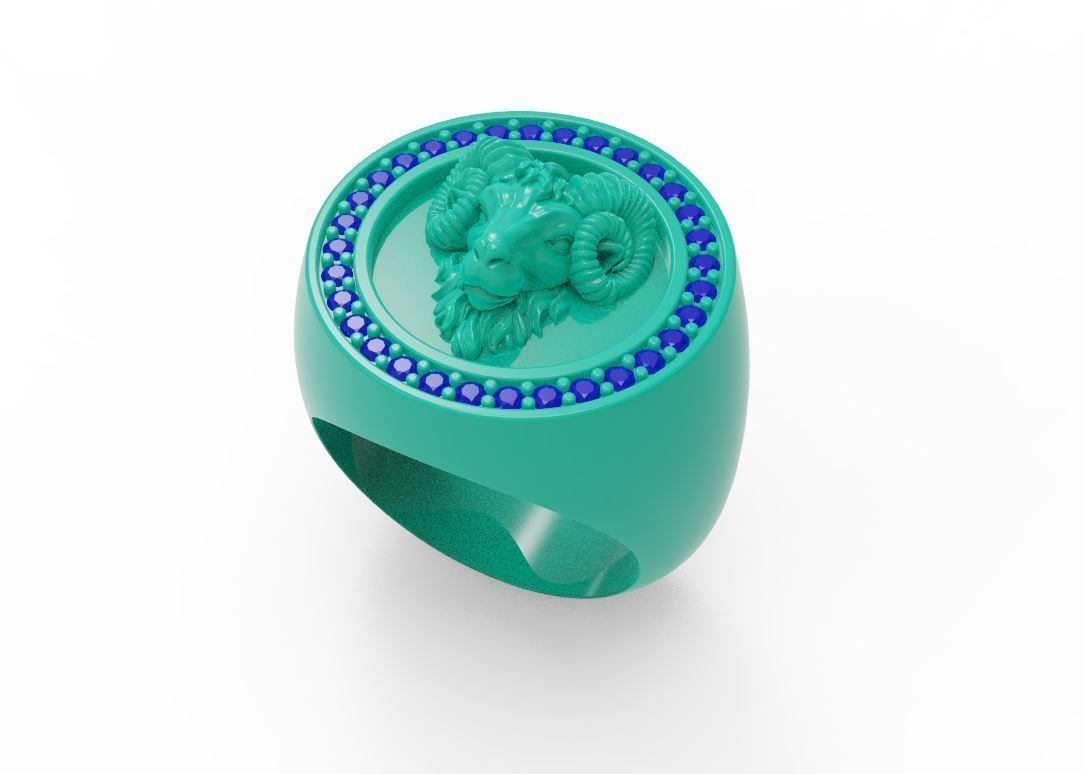 Aries ring 3D print model_3