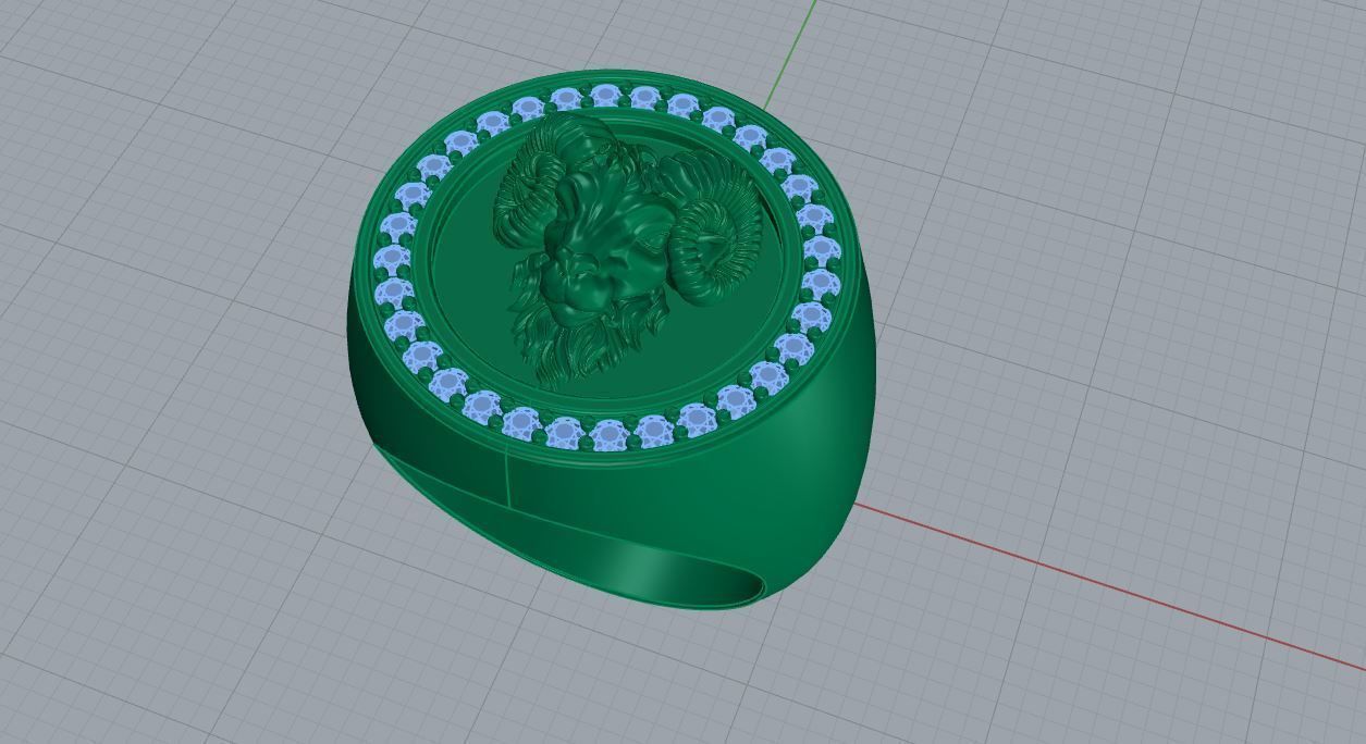 Aries ring 3D print model_1