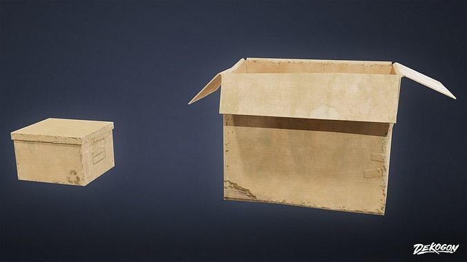 SAFE HOUSE - Cardboard Box 01 - LOW POLY Low-poly 3D model