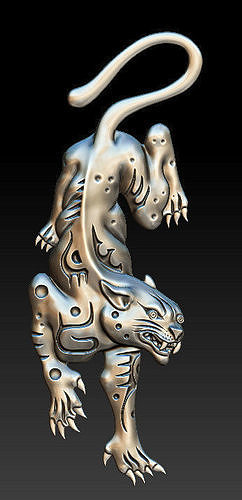leopard pendant 3D print model