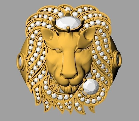 LION RING 3D print model