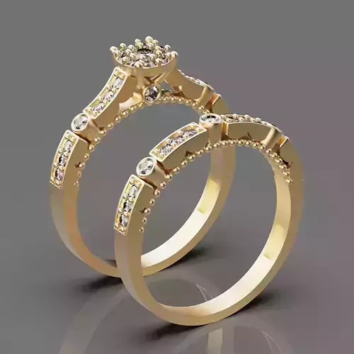 Lux ring silver gold sterling printable jewelry 3D model