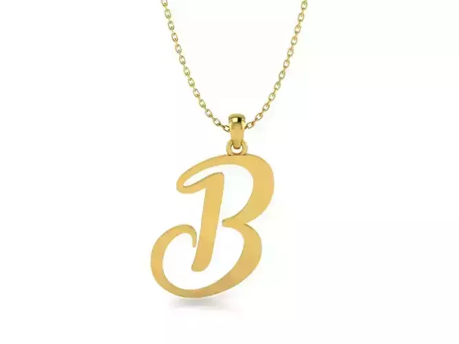 Amarillo Initial Pendant Letter B