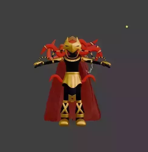 Robot man Low-poly 3D model