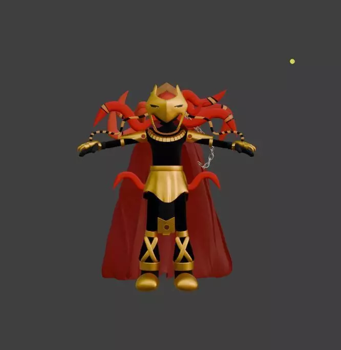 Robot man Low-poly 3D model_0