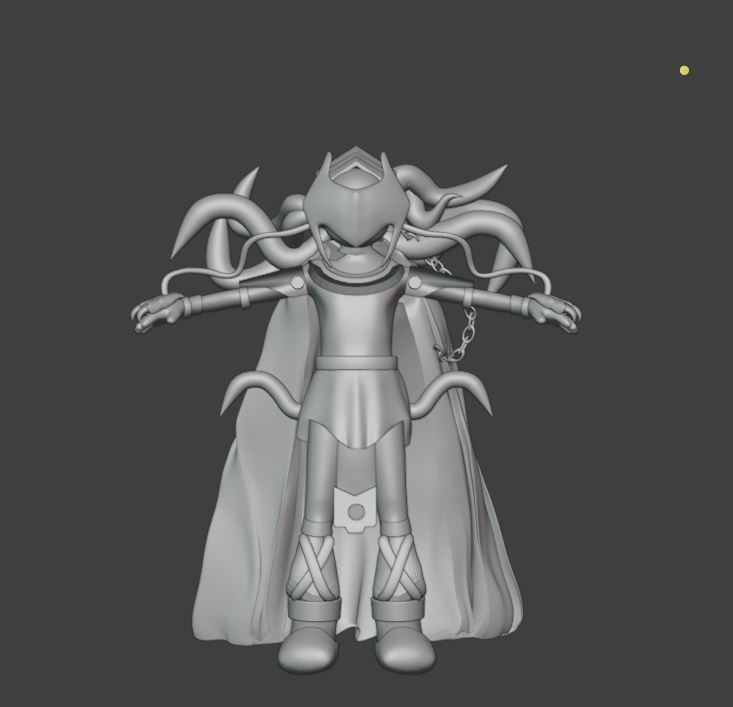 Robot man Low-poly 3D model_2