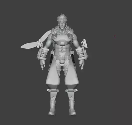 robot man Low-poly 3D model