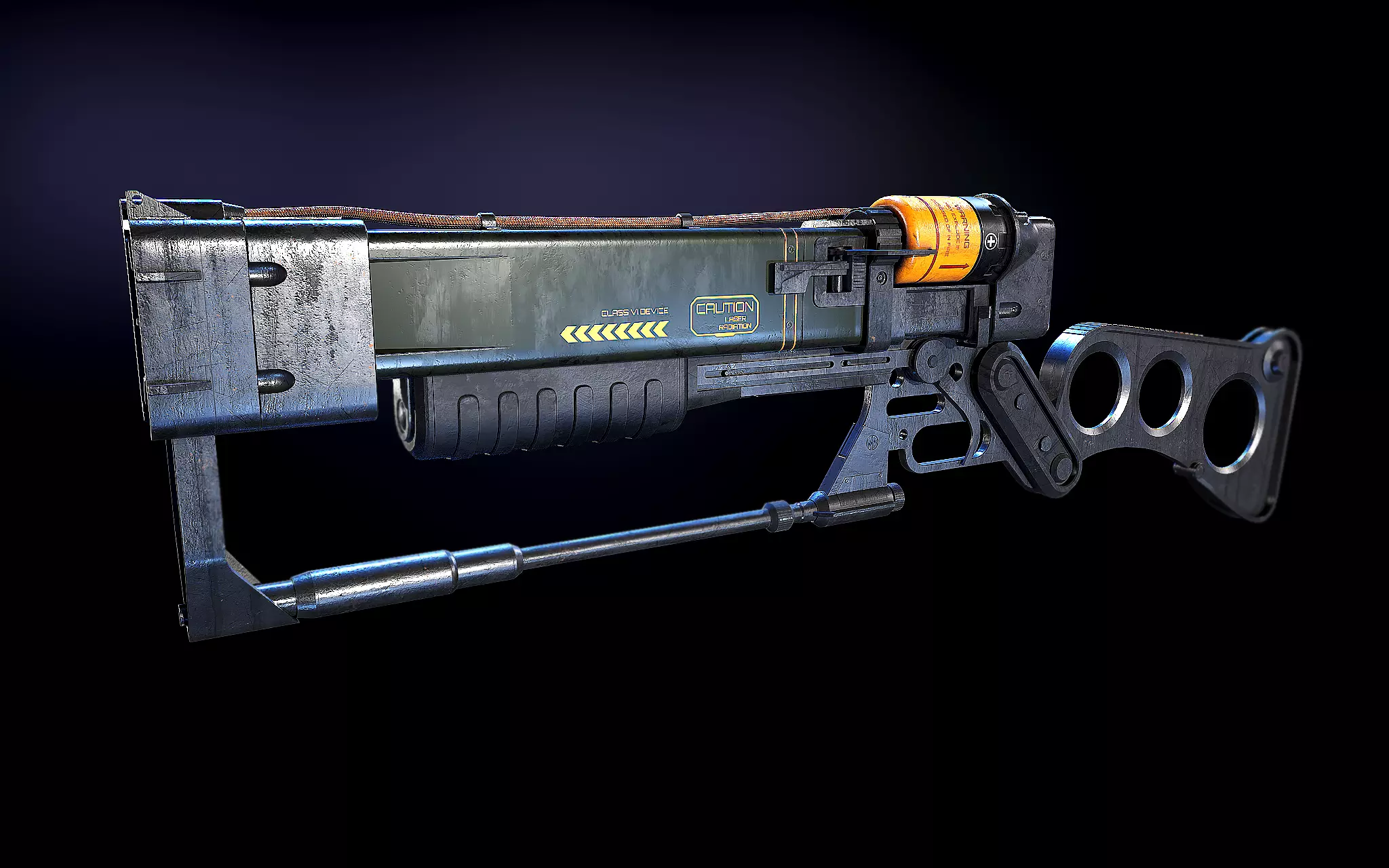 Aer9 Laser Rifle Fallout 3D model_0