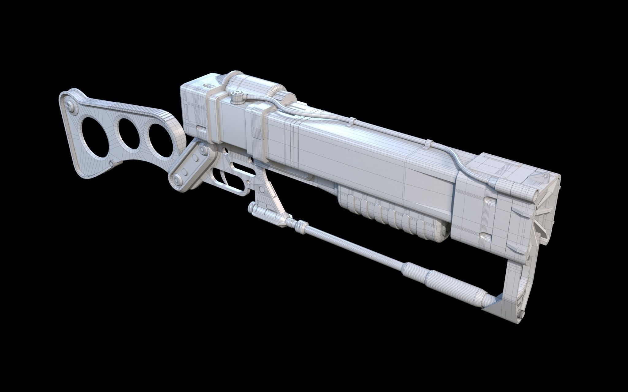 Aer9 Laser Rifle Fallout 3D model_11