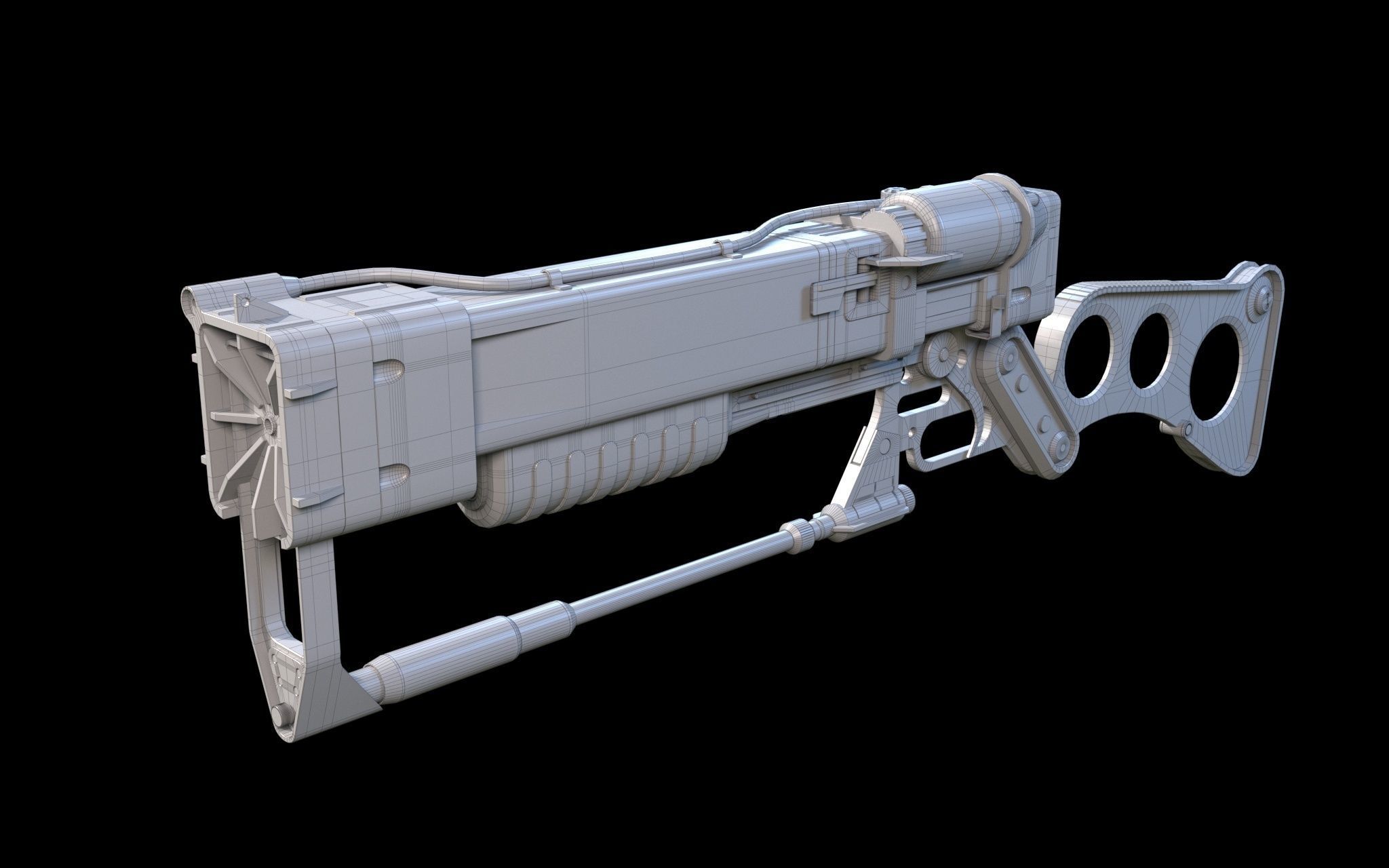 Aer9 Laser Rifle Fallout 3D model_8