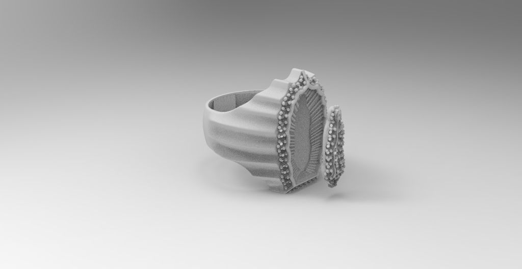 anillo virgen guadalupe  3D print model_2