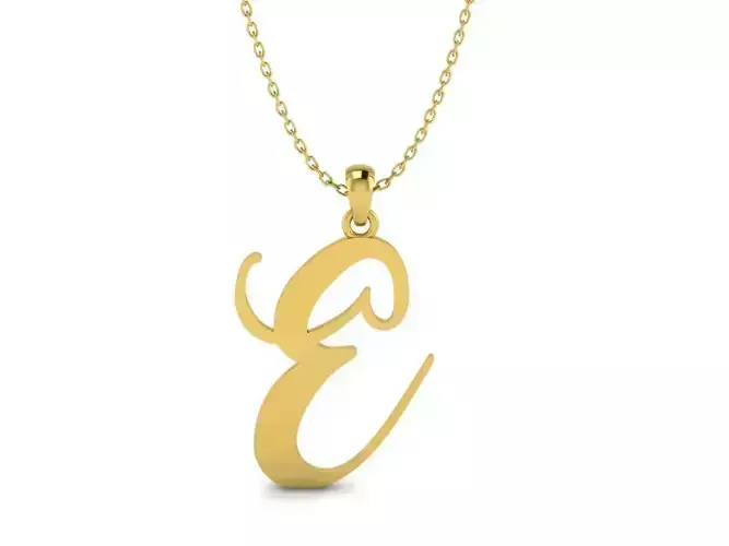 Amarillo Initial Pendant Letter E