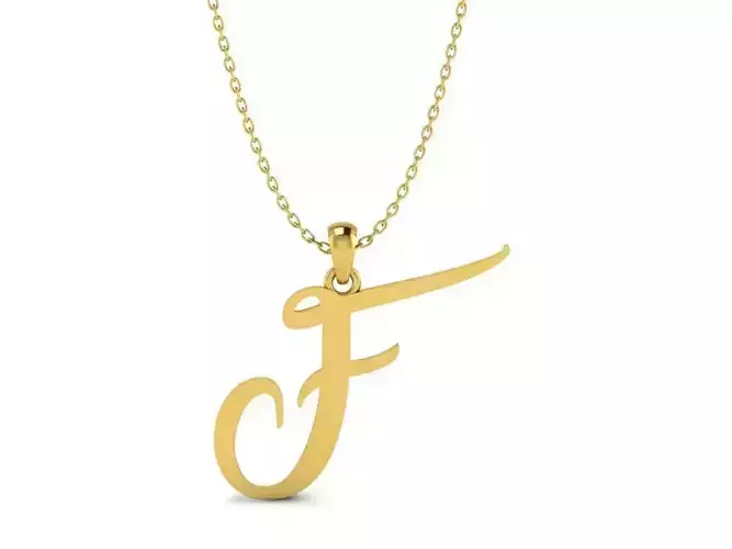 Amarillo Initial Pendant Letter F