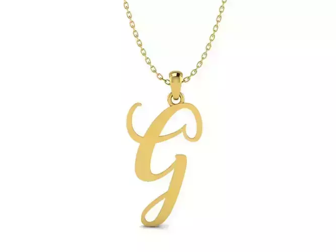 Amarillo Initial Pendant Letter G