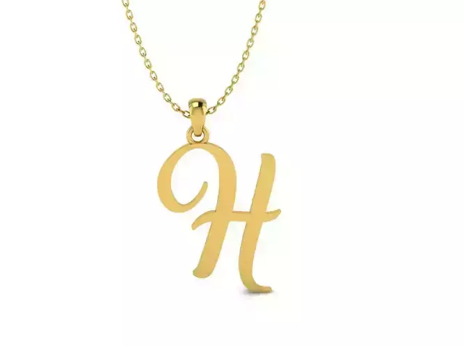 Amarillo Initial Pendant Letter H