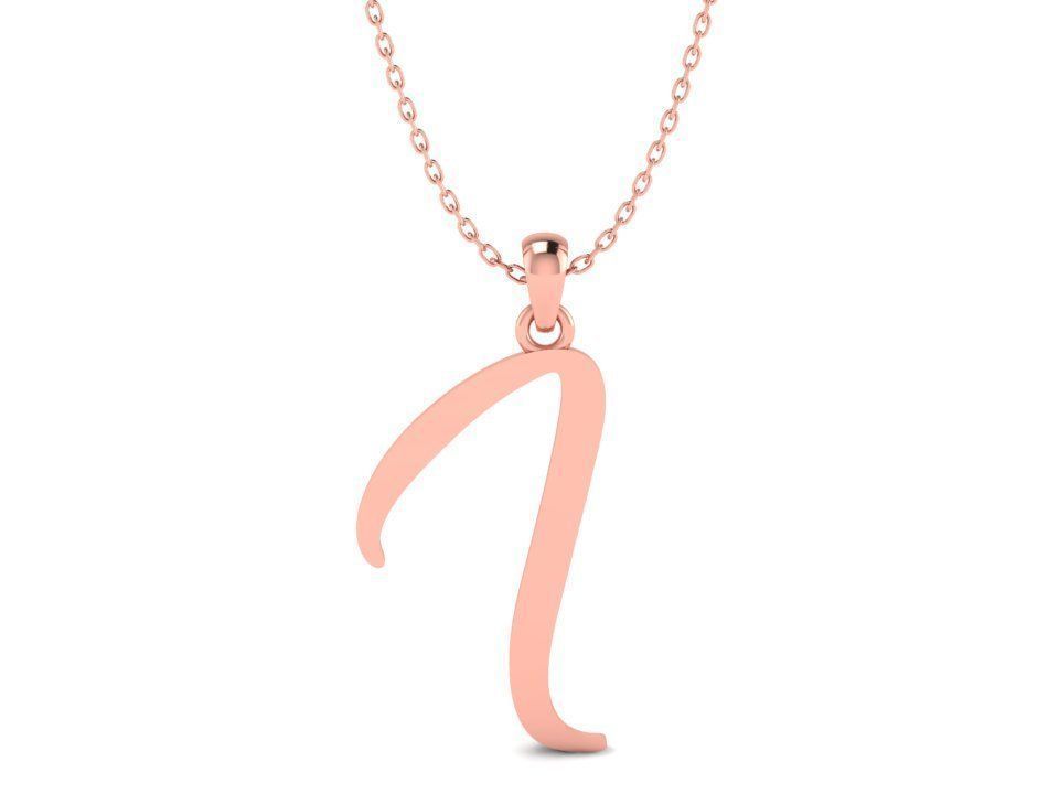 Amarillo Initial Pendant Letter i 3D print model_1