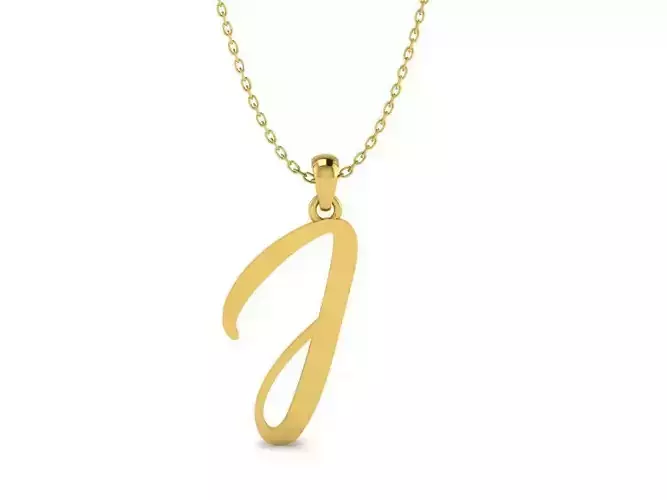 Amarillo Initial Pendant Letter J