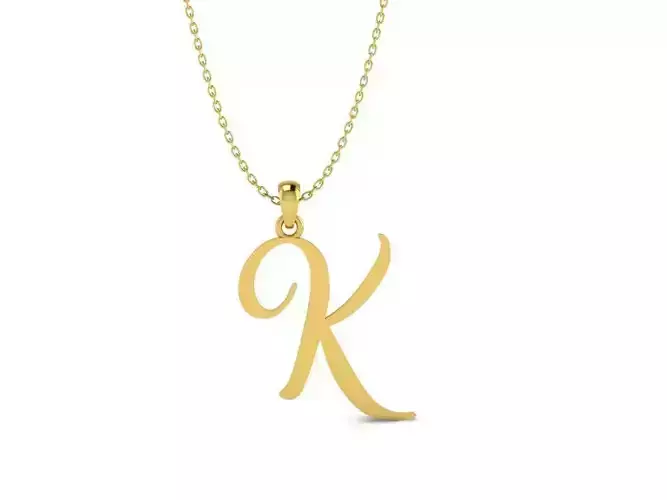 Amarillo Initial Pendant Letter K