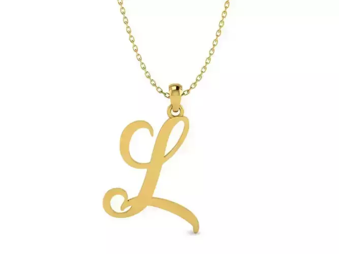 Amarillo Initial Pendant Letter L