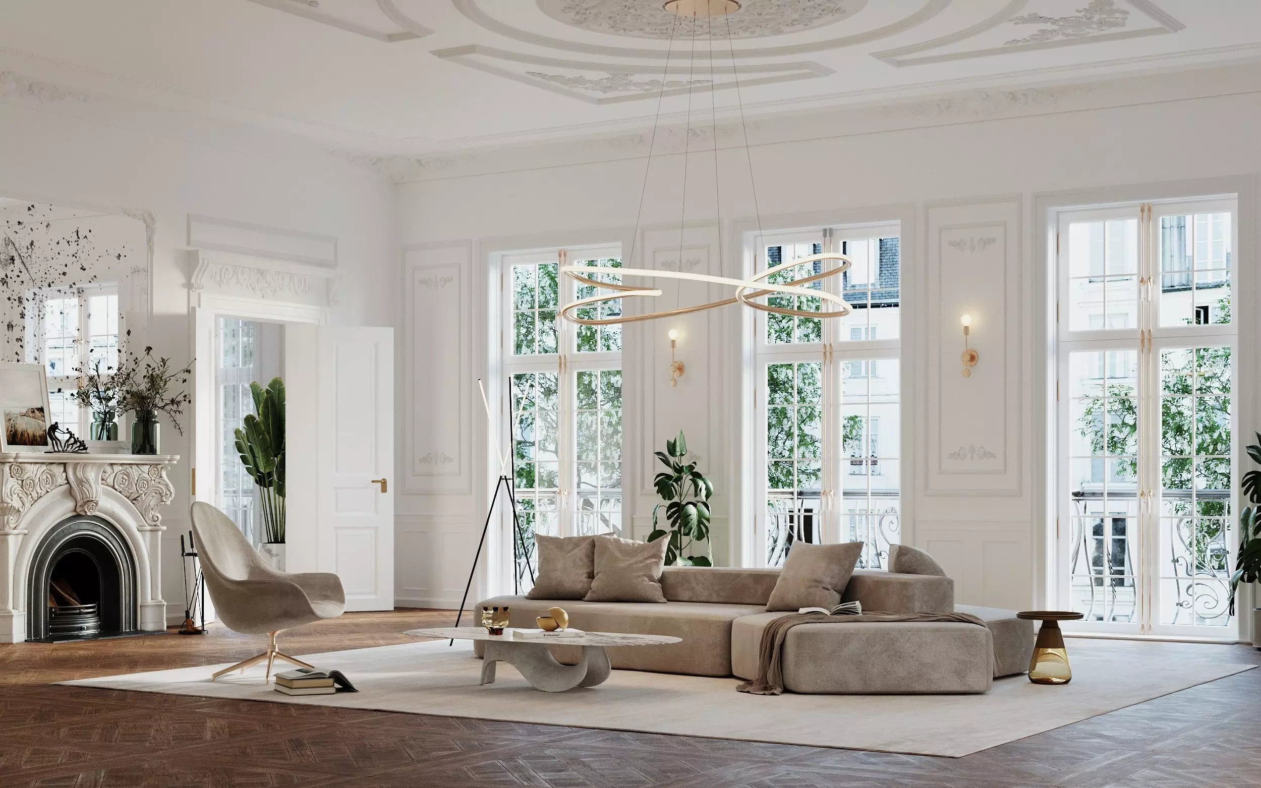 NEO CLASSIC APARTMENT - Interior scene 3D model 3D model 3D model_0