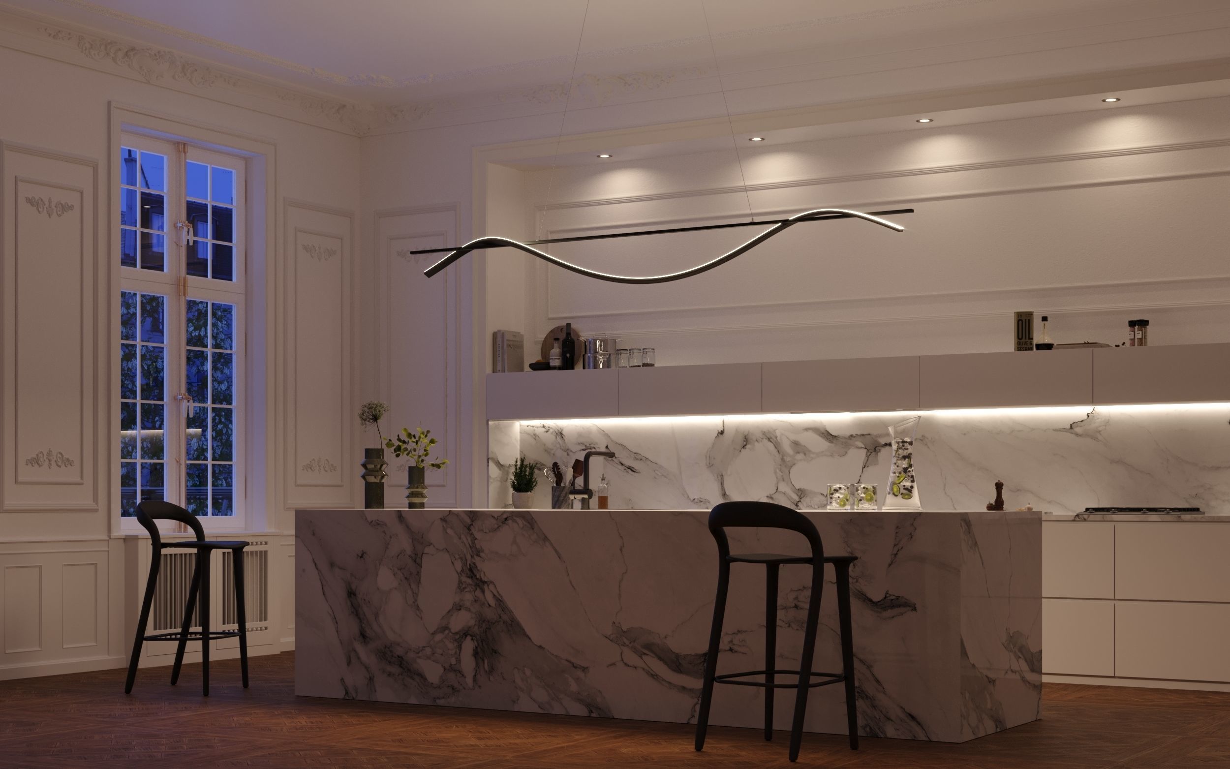 NEO CLASSIC APARTMENT - Interior scene 3D model 3D model 3D model_13