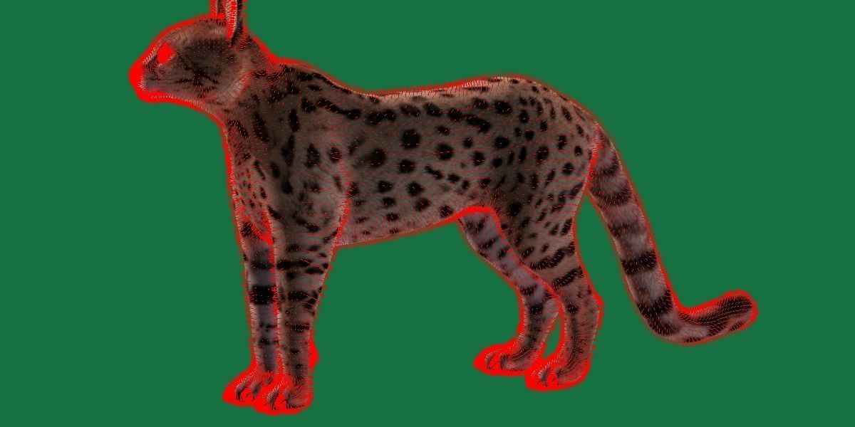 Savannah Cat Low-poly 3D model_11